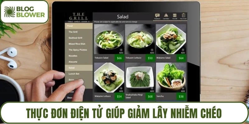 Thực đơn điện tử giúp giảm lây nhiễm chéo